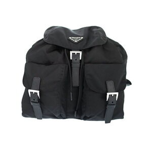 PRADA Two Pocket Tessuto Backpack Rucksack Daybag Black